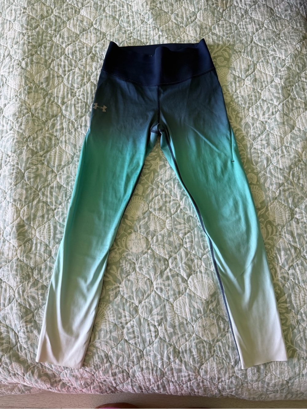 Under Armour Ombre Navy Green to White Women's Leggings